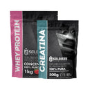 Kit: Whey Protein Concentrado 1Kg + Creatina Monohidratada 500g - 100% Importado