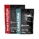 Kit: Whey Protein Concentrado 1Kg + Creatina Monohidratada 500g - 100% Importado