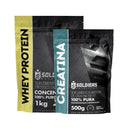 Kit: Whey Protein Concentrado 1Kg + Creatina Monohidratada 500g - 100% Importado