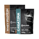 Kit: Whey Protein Concentrado 1Kg + Creatina Monohidratada 500g - 100% Importado
