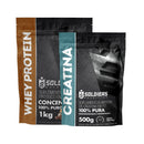 Kit: Whey Protein Concentrado 1Kg + Creatina Monohidratada 500g - 100% Importado